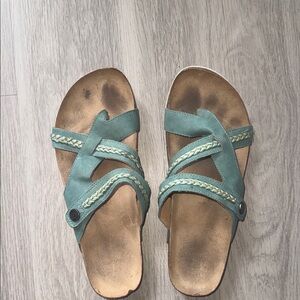 Women's Braided Strap Sandals - Green